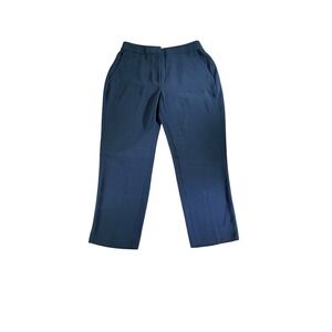J.Crew Easy Pant Women's Size 12 Navy Blue Elastic‎ Waist Career Trousers